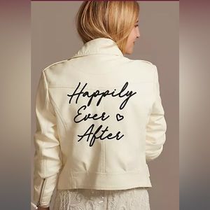 “Happily Ever After” VEGAN leather moto jacket